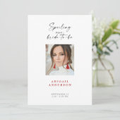 Red Bride Photo Vrijgezellenfeest Kaart (Staand voorkant)