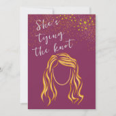 Red Bride to be Girl Bachelorette Party Invitation Kaart (Voorkant)