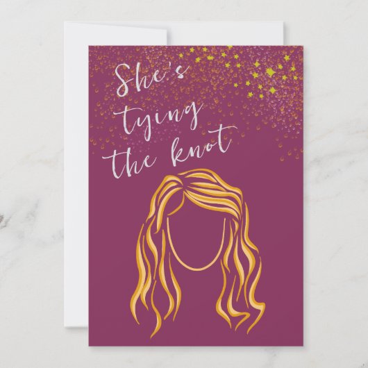 Red Bride to be Girl Bachelorette Party Invitation Kaart (Voorkant)