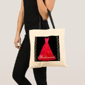 RED Bridesmaid Dresses Cotton Canvas tas (Voorkant (product))