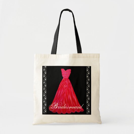 RED Bridesmaid Dresses Cotton Canvas tas (Voorkant)