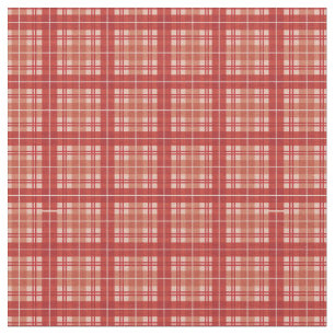 Red Bright Gingham Plaid Tartan Stof