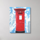 Red British Post box Canvas Afdruk (Voorkant)