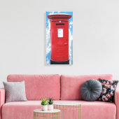 Red British Post box Canvas Afdruk (Insitu (Woonkamer))