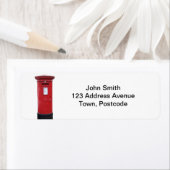 Red British Post box Etiket (Insitu)