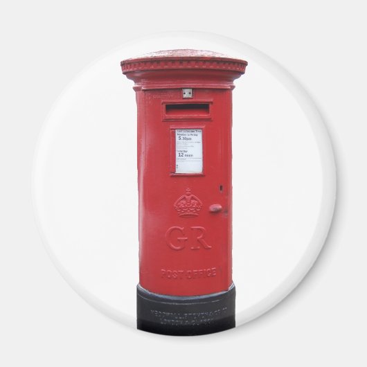 Red British Post box Magneet (Voorkant)