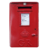 Red British Post box Magneet (Verticaal)