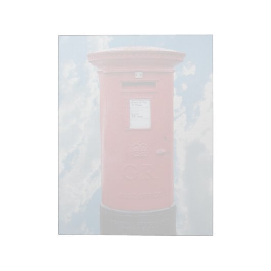 Red British Post box Notitieblok (Linkerzijde)