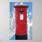 Red British Post box Poster (Voorkant)