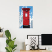 Red British Post box Poster (Thuiskantoor)