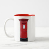Red British Post box Tweekleurige Koffiemok (Links)