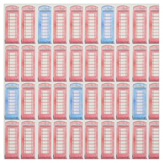 REd britse telefoons Stof (Swatch)