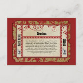  Red Broadway Old Hollywood Ticket Wedding Informatiekaartje (Achterkant)