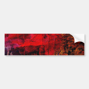 Red Brown Abstract Bumpersticker