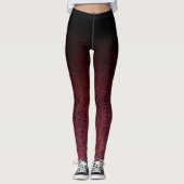 Red Brown Black Ombre Rust Metal Patina Leggings (Voorkant)