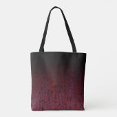 Red Brown Black Ombre Rust Metal Patina Monogram Tote Bag (Achterkant)