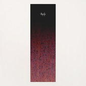 Red Brown Black Ombre Rust Metal Patina Monogram Yogamat (Voorkant)
