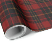 Red Brown Black Tartan Pset Scottish Pattern Cadeaupapier (Rol Hoek)