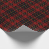 Red Brown Black Tartan Pset Scottish Pattern Cadeaupapier (Hoek)
