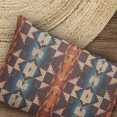 Red Brown Blauwgroen Blue Oranje Tribal Pattern Kussensloop