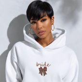 Red + Brown Checkered Bow BRIDE Trui