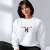 Red + Brown Checkered Coquette Bow BRIDESMAID Trui