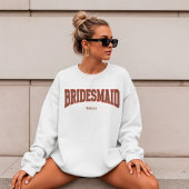 Red + Brown Checkered Varsity BRIDESMAID Trui