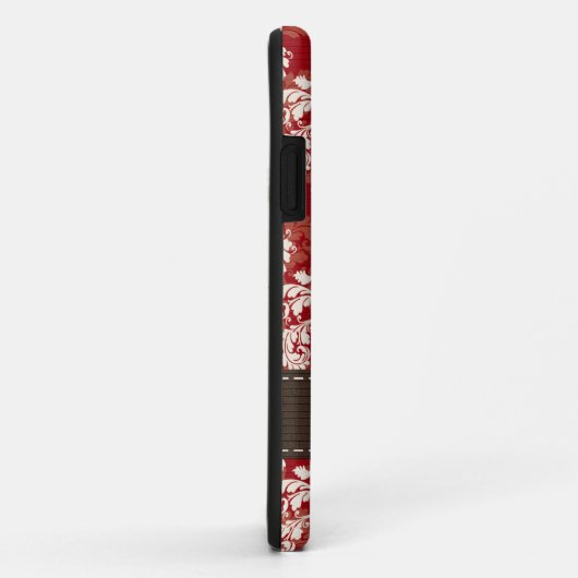 Red Brown Damask Case-Mate iPhone Case (Achterkant/rechts)