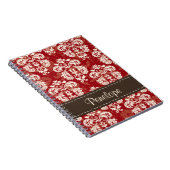 Red Brown Damask Spiral notebook Journal Notitieboek (Rechterzijde)