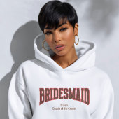 Red + Brown Faux Glitter Varsity BRIDESMAID Trui