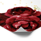 Red Brown Hair Princess Verjaardag Welkom Poster (Hoek)