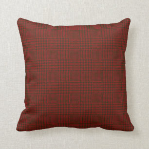 Red Brown Houndstooth Glen Check Pattern Kussen
