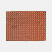 Red Brown Intricate Pattern Fleece Deken (Voorkant (Horizontaal))