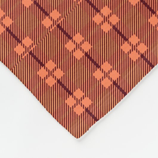 Red Brown Intricate Pattern Fleece Deken (Hoek)