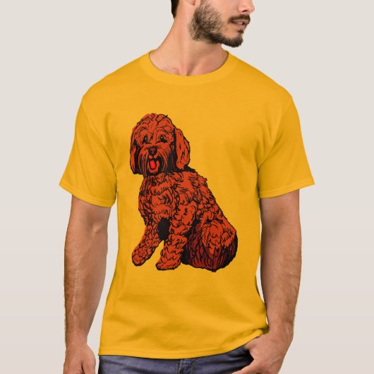 Red Brown Labradole Mannen T-Shirt (Voorkant)