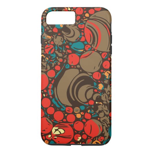 Red Brown Oranje Abstract Case-Mate iPhone Case (Achterkant)