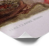 Red Brown Oranje White Modern Abstract Art Canvas Poster (Hoek)