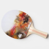 Red Brown Oranje White Modern Abstracte Art Tafeltennisbatje (Zijkant)