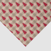 Red Brown Tan Buffalo Pset Rustige Kerstmis Tissuepapier (Detail)