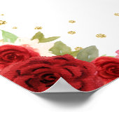 Red Brunette Haar Meisje Verjaardagsfeestje Welkom Poster (Hoek)