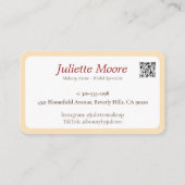 Red Brush Makeup Artist Visitekaartje (Achterkant)