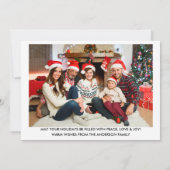 Red Brush Script Truck First Kerstman Home Foto Feestdagenkaart (Achterkant)