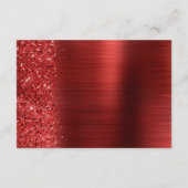 Red Brushed Metal Wedding Details  Informatiekaartje (Achterkant)