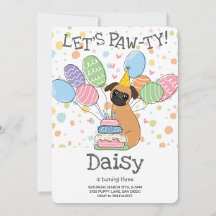 Red Brussels Griffon Hond Verjaardagsfeestje Kaart