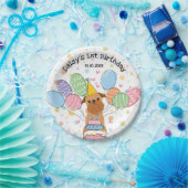 Red Brussels Griffon Hond Verjaardagsfeestje Papieren Bordje (Feest)