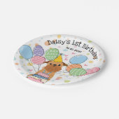 Red Brussels Griffon Hond Verjaardagsfeestje Papieren Bordje (Gekanteld)