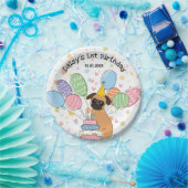 Red Brussels Griffon Hond Verjaardagsfeestje Papieren Bordje (Feest)