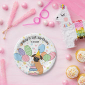 Red Brussels Griffon Hond Verjaardagsfeestje Papieren Bordje (Feest)