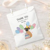 Red Brussels Griffon Verjaardagsfeestje Bedankzakje (Geknipt)