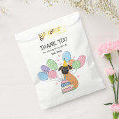 Red Brussels Griffon Verjaardagsfeestje Bedankzakje (Gezegeld)